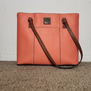 Coral Leather Dooney & Bourke Tote Bag